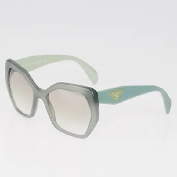 Prada Green Pentagonal Sunglasses - Picture 1 of 4
